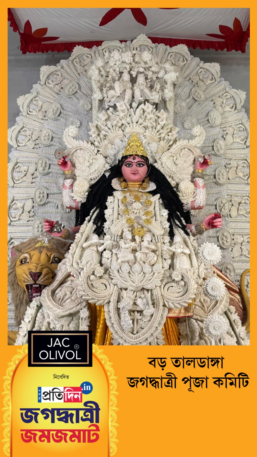 Jagaddhatri Jamjamat 2025 | বড় তালডাঙ্গা জগদ্ধাত্রী পূজা কমিটির মণ্ডপে অভিনব সাজে দেবী। রইল Exclusive ফার্স্ট লুক।